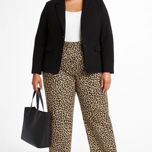 Ashley Stewart Animal Print Wide Leg Pants